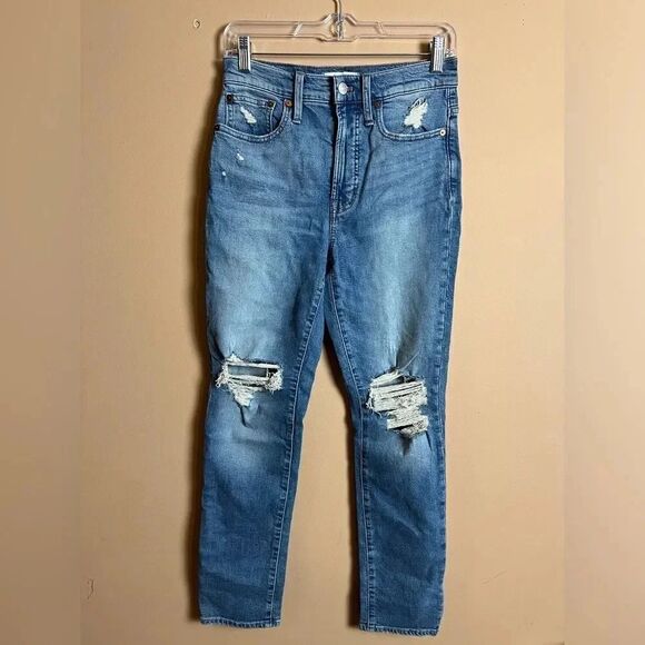 Madewell Distressed The Perfect Vintage Straight Leg Jeans Size 25 - Picture 1 of 10